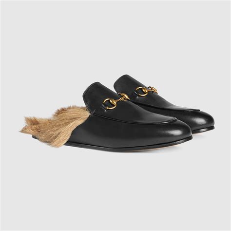 gucci gremlin slippers|Women's Princetown slipper in copper leather .